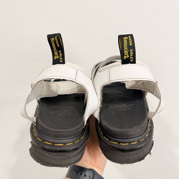 Dr. Marten Blaire Sandals White Leather Women’s Size 9 - Picture 5 of 9